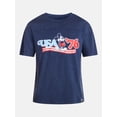 thumbnail image 5 of Disney Men's & Big Men's Mickey Mouse USA Graphic Mineral Wash Yoke Tee, Sizes XS-5XL, 5 of 5