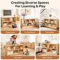thumbnail image 4 of Sweet Time Wooden Storage Cabinet Montessori Bookshelf 5-Section Kids Toy Organizer Book Shelf Living Rooms Nursery Classroom, 4 of 12