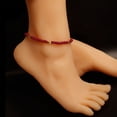 thumbnail image 3 of Coofit Women Anklet Adjustable Fashion Handmade Beach Ankle Bracelet Beaded Anklet, 3 of 6