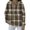 Brown, variant on Women's Fashion Casual Hooded Loose Printed Long Sleeve Sweatshirt Grid Pattern Pullover Top for Women Autumn Streetwear Comfortable Oversized Hoodie,Vermilion,M