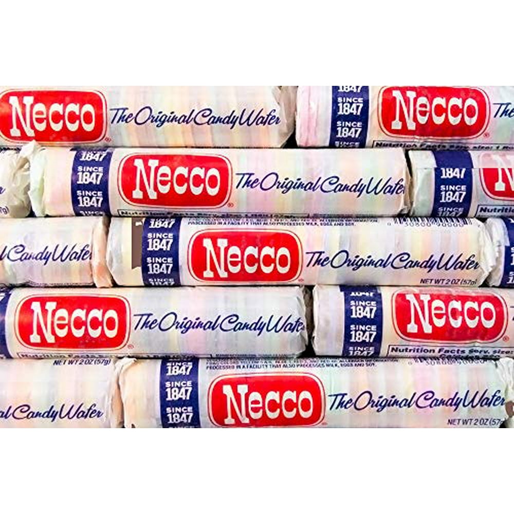 Necco, The Original Candy Wafers, 2 Ounce Rolls 24 Count Display Pack
