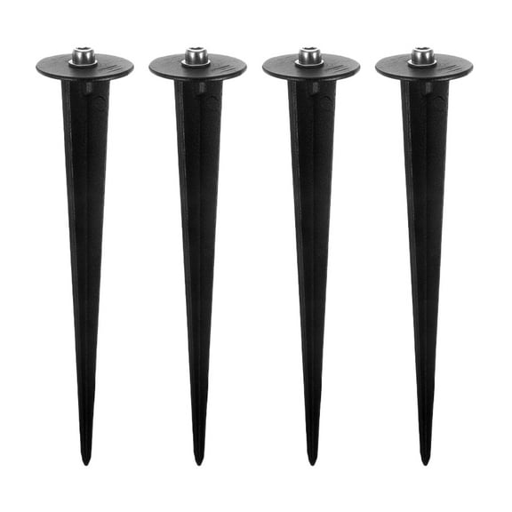 BESTYASH 4Pcs Easy Install Metal Stakes for Outdoor Yard and Garden Lighting