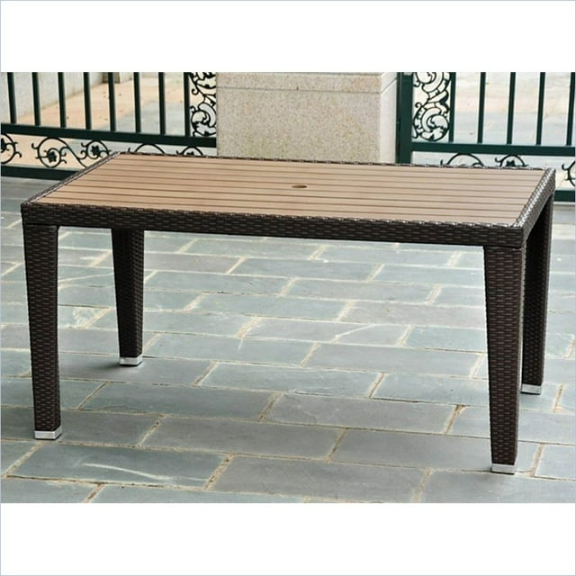 International Caravan Barcelona Patio Dining Table in Chocolate