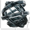 thumbnail image 3 of 7" x 7" Dark Blue Glass Brushed Ombre Twisted Knot Sculpture, by DecMode, 3 of 9