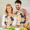thumbnail image 3 of Dachshund and Flower Apron-Garden Aprons for Women with Pockets-Cotton Linen Waterproof Kitchen Cooking Gardening Aprons Adjustable for Kitchen,Cooking,BBQ and Salon 33x27 Inch, 3 of 7
