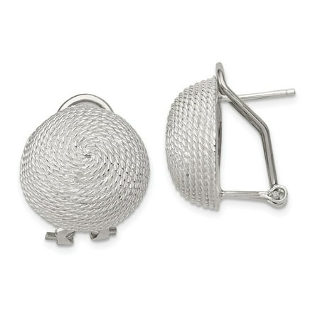 Omega Silver Jewelry Box - Roy Rose Jewelry Sterling Silver Omega Back Earrings