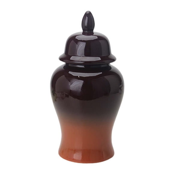 Jarrón de Jarrón de con tapa Artesanía Color degradado Jarra de jengibre Mano de obra fina para escritorio de fiesta Estilo oriental