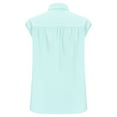 thumbnail image 4 of Camisas de Manga Larga para las Mujeres de Ajuste Suelto de las Mujeres de Algodón de Lino Blusa Casual Cuello en V, Poliéster, 4 of 7