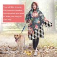 thumbnail image 4 of Wearable Oversized Blanket,Pioneer Flower Floral Print Pattern Wearable Blanket Hoodie for Adults,Cozy Hooded Blankets with Super Pockets,Super Warm Fuzzy Pullover for Women & Men, 4 of 6
