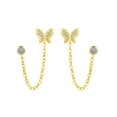 thumbnail image 5 of Daisyyozoid Wholesale Creative Butterfly Earrings Inlay Zircon Flash Gradient Cicada Wing Earrings For Prom Party, 5 of 5