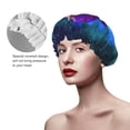 thumbnail image 4 of Easygdp Magic Mushrooms ,Fireflies Shower Caps for Women, Double Waterproof Layers Shower Cap, Quick Drying Bath Hair Cap Reusable, 4 of 9