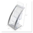 thumbnail image 2 of Deflecto 3-Tier Literature Holder, Leaflet Size, 6.75" W x 6.94" D x 13.31" H, Silver, 2 of 7