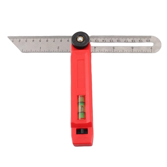 Yajisi T-Bevel Angle Finder 45° Adjustable Protractor – Stainless Steel, Dual-Sided Metric/Imperial, Built-in Level Bubble, Quick Lock