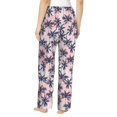 thumbnail image 3 of Daiia Tropics Palm Trees Women's Sleep Pant with Pockets and Drawstring,Pajama Pants-Small, 3 of 9