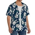 thumbnail image 2 of Gukieu Cute Rabbit Print Men's Short-sleeved Shirts, Button-down Pocket Shirts, T-shirts, Beach Vacation Travel Summer Clothing-Large, 2 of 5