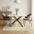 thumbnail image 3 of ODIKA Ripple Bunny Trailing Leaves Nostalgic Whimsical Doormat Bedside Non-Slip Chair-Friendly for Dining Room, Under Table, Home Office, 3 of 7