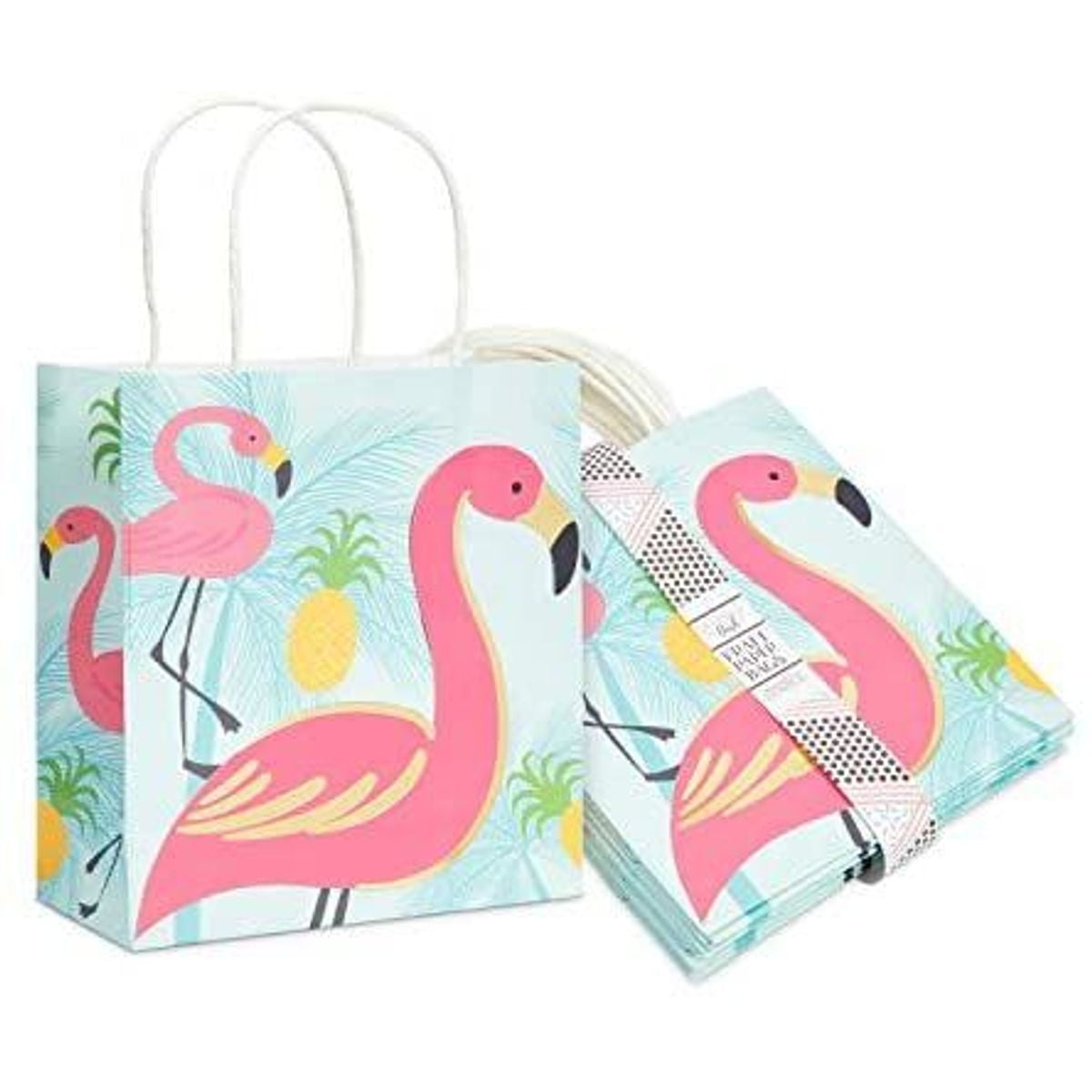 Invitation cards for 9 Children Birthday Flamingo Girls Envelopes Gift Bags 