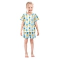 thumbnail image 3 of Pineapple Pattern Summer Pajama Set Soft Cotton Short Sleeve Sleepwear 2PCS Pajama Sets Breathable Lounge Set Size 5Y, 3 of 7