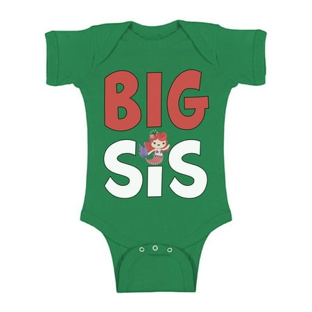 

Awkward Styles Mermaid Baby Bodysuit Short Sleeve Mermaid Romper Top Big Sister Romper One Piece Big Sister Romper Baby Announcement Romper for Little One Cute Baby Clothing for Girls Kids Gifts