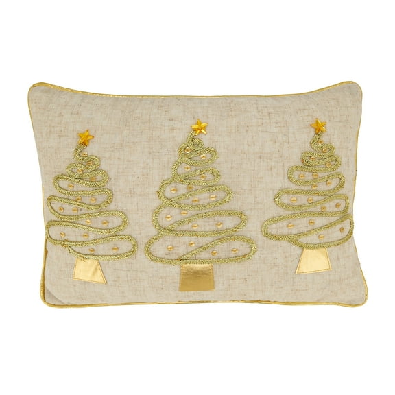 Saro Lifestyle Festive Trio Christmas Poly Filled Throw Pillow