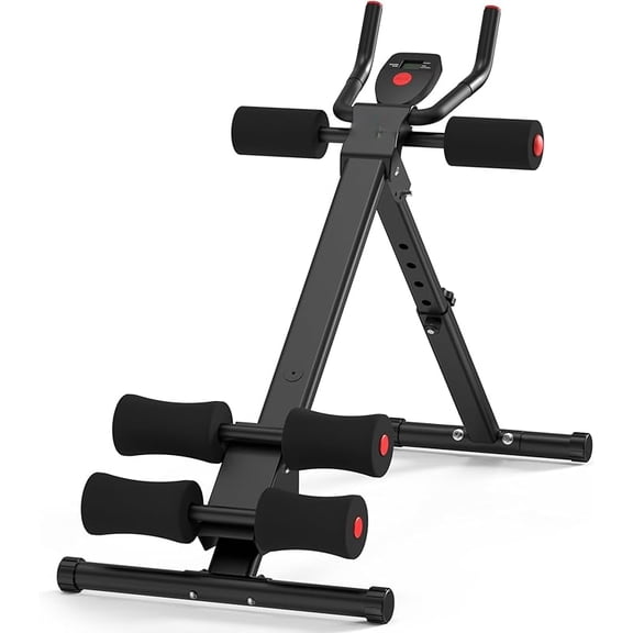 AB Workout Machine Abdominal Trainer Foldable Ab Cruncher Strength Training Equipment for Home Gym Blue 440 LBS
