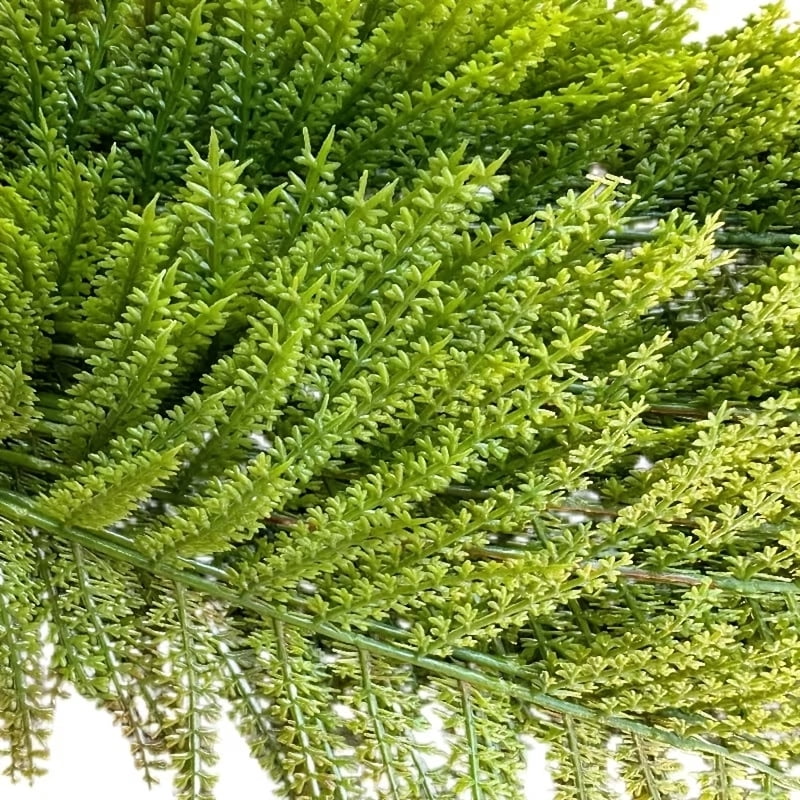 24/48 Pcs Artificial Boston Fern Leaves, 12.2 Inch Lush Green Fake Fern Plant, UV Resistant Foliage for Indoor Outdoor Home Office Decor