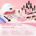 Gellen 12 Colors Nudes Gel Nail Polish Starter Kit with 72W UV/LED