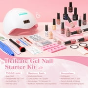 Gellen Gel Nail Polish Kit, 12 Colors Bright and Pastels Gel Polish Starter Kit - with 72W UV/LED Nail Lamp & Nail Base Coat & Glossy & Matte Top Coat Salon Manicure Set