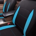thumbnail image 4 of Flying Banner Car Seat Covers Front Seats Rear Bench Polyester car seat Protectors Easy installations Rear Bench Split Classic Man Lady Truck (Full Set - Low Back - Combo Pack, Black Mint Blue), 4 of 8