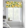 thumbnail image 4 of Watercolor Yellow Lemon Slices Window Valances for Kitchen,Rod Pocket Valance Privacy Small Curtain,Summer Pastoral Fruits Window Treatment Drapes for Bedroom Laundry Room Farmhouse Home Decor, 4 of 8