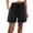 v#79Black427, variant on Womens Shorts Solid Color Above Knee with Adjustable Tie & Plus Pockets Loose Fit Breathable for Summer Office Wear Cozy Bottoms,Black,S