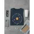 thumbnail image 3 of Galactic Smiley - Cosmic Orbit Emoji Graphic Men's T-shirt, 3 of 4