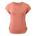 thumbnail image 3 of Fashion Casual Women Short Sleeve Solid O Neck Tops Ladies Tee T Shirt Women Active Wear Tops Was Out Long Sleeve Shirt Light Tee Shirt Women Cute Tops for Women Summer Womens Athletic Tee Shirts Pack, 3 of 4