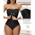 thumbnail image 3 of MANIFIQUE Strapless Shapewear Bodysuit Tummy Control for Women Faja Strapless Cupped Thong Bodysuit, 3 of 6