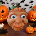 thumbnail image 4 of Statue de Citrouille d'Halloween avec Expression Tête de Citrouille en Résine Sculpture Décoration de Bureau Intérieur Extérieur, 4 of 7
