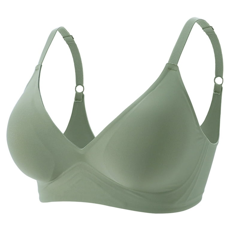 Aayomet Bralettes for Women Cup Bra Transparent Underwire Non Padded Bra  for Women (Green, 75C)