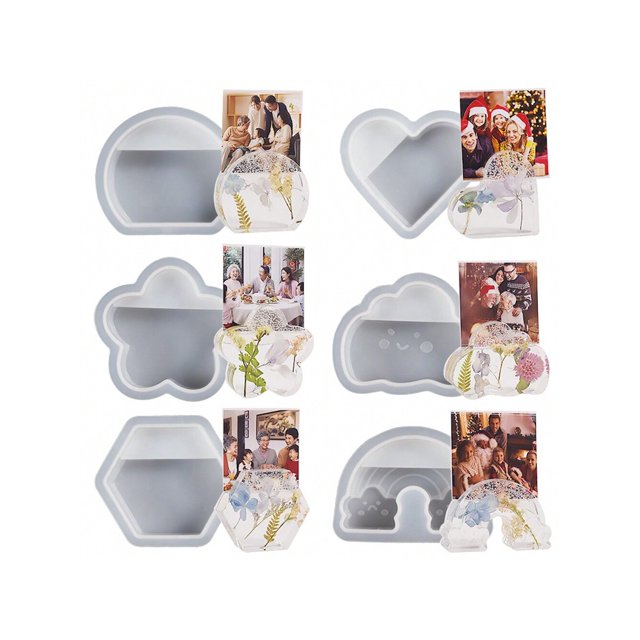 1pc Clear Glue Crystal Cloud Shaped Silicone Mold For Diy Resin Crafts Card Holder/photo Display Stand