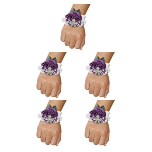 Ramillete de muñeca con rosa Inteprter N7 color morado