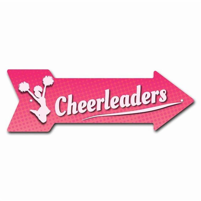SignMission P-ARROW12-999921 12 x 36 Po Large Cheerleaders Flèche Signe