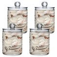 thumbnail image 7 of Ryvnso 2 Pack Qtip Holder Organizer Vintage Magnolia Flowers Butterflies Bathroom Cotton Swabs Cans Storage Canister, 7 of 7