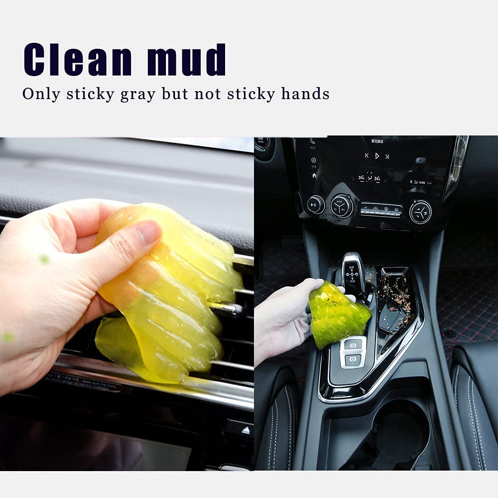 Car Cleaning Gels, Universal Auto Detailing Tools Car Interior Cleaner  Putty, Dust Cleaning Mud for PC Tablet Laptop Keyboard, Air Vents, Camera