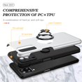 thumbnail image 4 of JTCASES for Samsung Galaxy A22 5G Case, Car Mount Bracket 2-layer Hybird Shockproof PC TPU Anti-fall Slim Fit Lightweight Magnetic Cover for Samsung Galaxy A22 5G（6.6" 2021) - Silver, 4 of 7