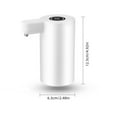 thumbnail image 3 of Water Bottle Pump USB Rechargeable | Portable Electric Drinking Water Dispenser for 2-6 Gallon Bottles | Fast Flow | No BPA Taste | Home Camping Travel | 5W | White | 3.9x2.5x4.9in, 3 of 8