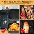 thumbnail image 3 of 9 Inch Square Silicone Air Fryer Liners for 6 to 8QT, Set of 2, Reusable Silicone Airfryer Tray Insert, Air Fryer Accessories for Corsori 6QT, Airfryer Pro XL 6.5QT, & More, 3 of 5