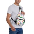 thumbnail image 7 of Sling Bag for Men, Funny Cute Parrot Flower Letters Fanny Pack Crossbody Bags Shoulder Chest Bag, Small Gym Bag Anti Theft Crossbody Backpack Daypack for Travel Sports Running Hiking, 7 of 7