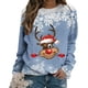 thumbnail image 4 of Sudaderas de Cuello Redondo de Navidad Para Mujer Otoño E Invierno Casual Navidad Elk Impreso Manga Larga Pulóver Blusa Tops Odeerbi  ODB200324, 4 of 6