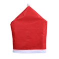 thumbnail image 2 of Housses de Dossier de Chaise de Noël Rouges - Housse de Chaise de Salle à Manger avec Capuche Rouge et Père Noël pour Décoration de Table de Fête, 2 of 5