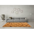 thumbnail image 3 of Ahgly Company Indoor Round Abstract Orange Modern Area Rugs, 7' Round, 3 of 4