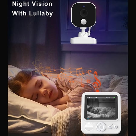 Bdday 2.8-inch Baby Monitor 720P Baby Caregiver Baby Monitor Two-way Voice Intercom