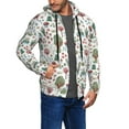 thumbnail image 2 of Uemuo Frog and Forest Plants for Men's Fashion Full-zip Hoodies & Sweatshirts with Kangaroo Pocket, Zip-up Hooded Sweatshirt, Moisture Wicking & Breathable-Large, 2 of 5